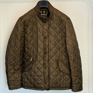 Barbour Quilted Jacket, Men’s Large, Olive Green
